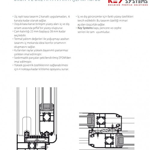 KEY SYSTEMS KSI60 - Sürme Kapı ve Pencere Sistemleri