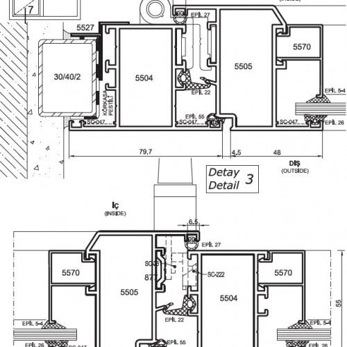 SARAY S55 - Kapı ve Pencere Sistemleri