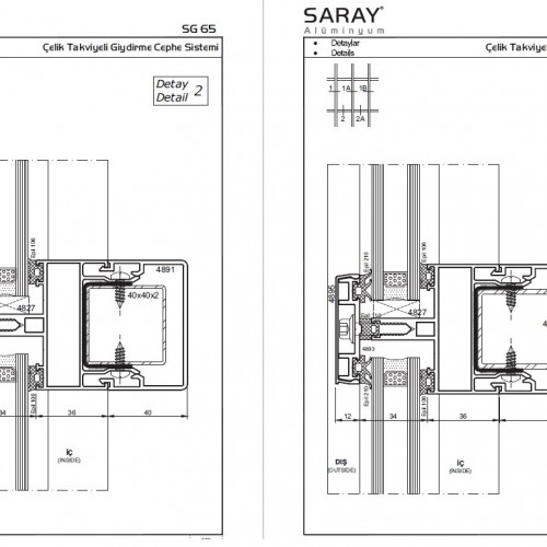 SARAY SG65K - Giydirme Cephe Sistemleri